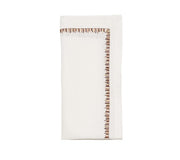 Kim Seybert Filament Napkin in White & Brown, Set of 4