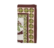 Oasis Napkin in Ivory, Green & Brown, Set of 4 by Kim Seybert