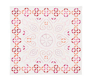 Malta Napkin in White, Pink & Orange, Set of 4 by Kim Seybert