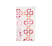 Malta Napkin in White, Pink & Orange, Set of 4 by Kim Seybert