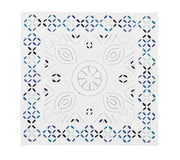 Malta Napkin in White & Blue, Set of 4 by Kim Seybert