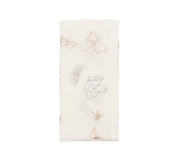 Monarch Garden Napkin in White & Iridescent, Set of 4 by Kim Seybert