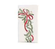 Kim Seybert Merry & Bright Napkin in White, Red & Green, Set of 4