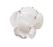Sea Stone Napkin Ring in White, Set of 4 by Kim Seybert