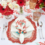 Coral Spray Napkin Rings, Set of 4 by Kim Seybert