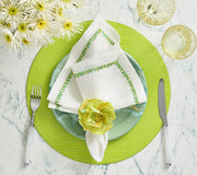 Gardenia Napkin Ring in Citron, Set of 4 by Kim Seybert