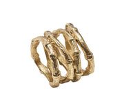 Bamboo Napkin Ring in Gold, Set of 4 by Kim Seybert