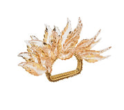 Gilded Leaves Napkin Ring in Gold, Set of 4 by Kim Seybert