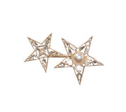 Star Napkin Ring in Gold & Crystal, Set of 4 by Kim Seybert