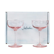 Puro Cocktail Coupe Glass, Blush, Set of 2 by Juliska