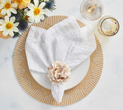 Dream Weaver Placemat in Natural & White, Set of 4 by Kim Seybert