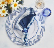 Dream Weaver Placemat in White & Blue, Set of 4 by Kim Seybert