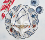 Orient Placemat in White & Multi, Set of 2 by Kim Seybert