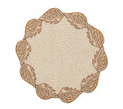 Winding Vines Placemat in Ivory, Natural & Gold, Set of 2 by Kim Seybert
