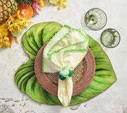 Tropicana Placemat in Green, Set of 4 by Kim Seybert