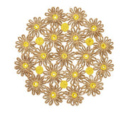 Daisy Placemat in Natural & Yellow, Set of 4 by Kim Seybert