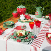 Strawberries Cheese Tray, 14" by Bordallo Pinheiro