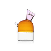 Ichendorf Milano Travasi Oil Bottle, Clear/Amber/Pink, 10.8 oz.