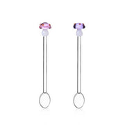 Ichendorf Milano Alice Set of 2 Glass Spoons Purple And Pink Mushrooms