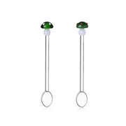 Ichendorf Milano Alice Set of 2 Glass Spoons Green Mushroom