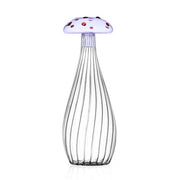 Ichendorf Milano Alice Glass Bottle Purple Mushroom With Red Dots