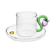 Ichendorf Milano Fruits & Flowers Glass Coffee Cup & Saucer