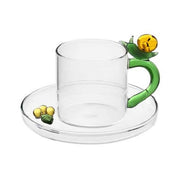 Ichendorf Milano Fruits & Flowers Glass Coffee Cup & Saucer