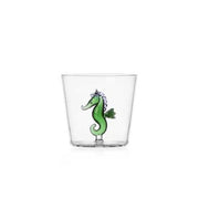 Ichendorf Milano Marine Garden Seahorse Glass 2-Piece Tumbler Set, 11.8 oz.