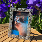 Silver Papillon with Crystals Photo Frame, 4" x 6" by Olivia Riegel