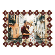 Gold & Crimson Enamel Clover Photo Frame by Olivia Riegel