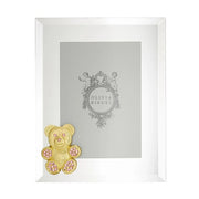 Gold Teddy Bear with Light Rose Crystals 5" x 7" Photo Frame by Olivia Riegel