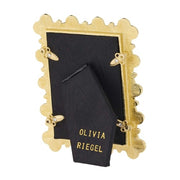 Gold Black Enamel Clover Photo Frame by Olivia Riegel