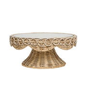 Juliska Provence Rattan Cake Stand, Whitewash, 13.75"