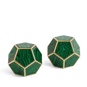 Pentagon Malachite Spice Jewels Salt & Pepper Shakers by L'Objet