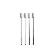 Anna New York Striations Drink Stirrers, Silver, Set of 4