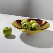 Anna New York Striations Fruit Bowl, Gold