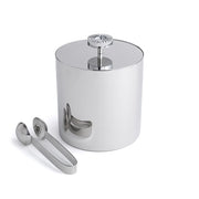 Anna New York Striations Ice Bucket & Tongs, Silver