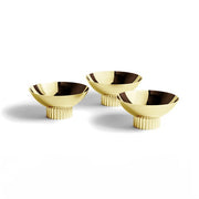 Anna New York Striations Trio Bowl Set, Gold