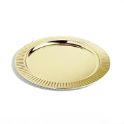 Anna New York Striations Serving Tray Round, Gold