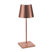 Poldina Pro Mini Copper Leaf 11.8" Portable LED Lamp by Zafferano Zafferano 