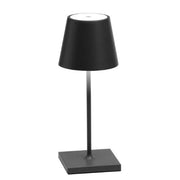 Poldina Pro Mini Dark Grey 11.8" Portable LED Lamp by Zafferano Zafferano 