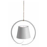 Poldina Pro LED Suspension Rechargeable Lamp by Zafferano Zafferano White 