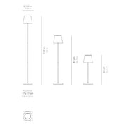 Poldina Large Portable LED Floor Lamp by Zafferano Zafferano 