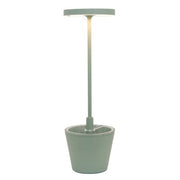 Poldina Upside Down Portable LED Table Lamp by Zafferano Zafferano Sage Green 