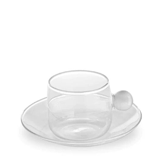 Zafferano Bilia Espresso Cup & Saucer, Borosilicate Glass