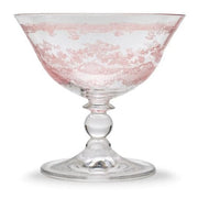 Giardino Glass Coupe or Sherbert, Pink, Set of 4 by Arte Italica Glassware Arte Italica 