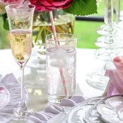 Giardino Champagne Glass, Pink, Set of 4 by Arte Italica Glassware Arte Italica 