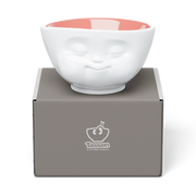 Faces 16.oz. Munching Face Porcelain Cereal Bowl, Peach Color Inside