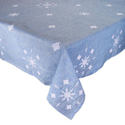 Fez Linen Tablecloth, 110" x 54" by Kim Seybert Tablecloths Kim Seybert Blue/White 