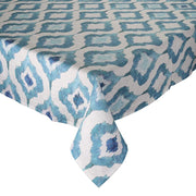 Ikat Linen Tablecloth, 110" x 54" by Kim Seybert Tablecloths Kim Seybert Blue 